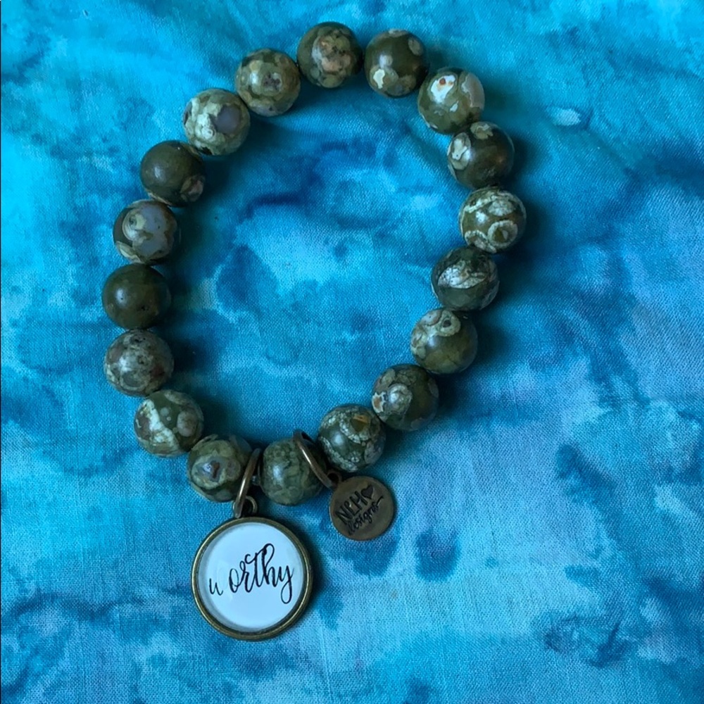 “Worthy” beaded bracelet (altar’d state)